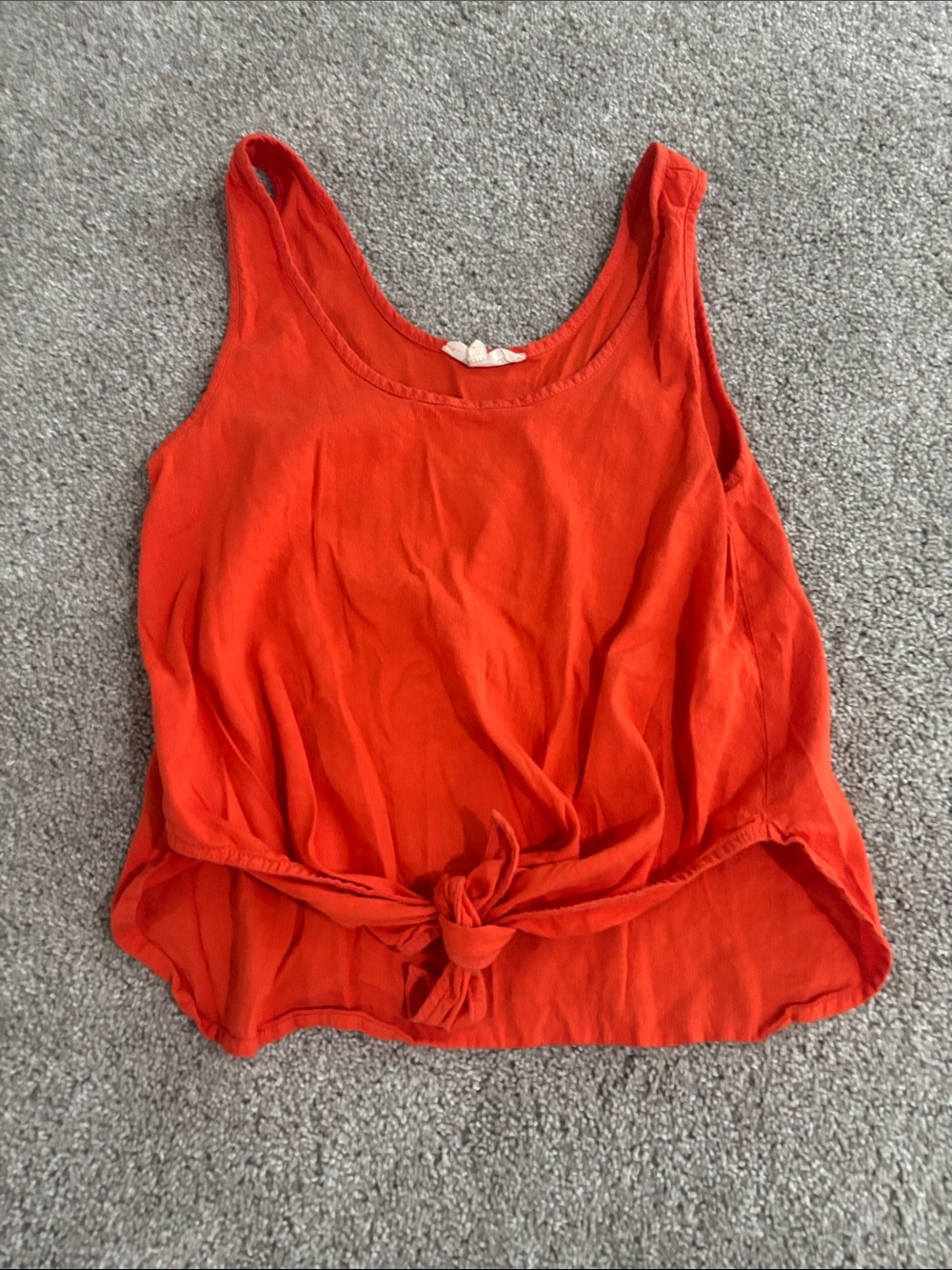 LOFT Red-Orange Knot Front Tank